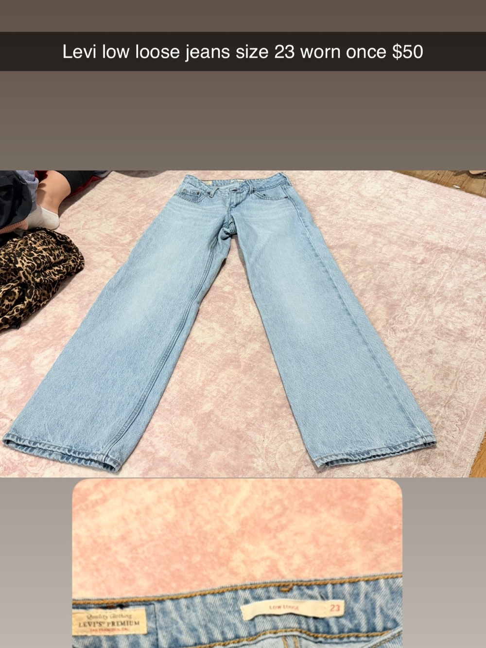 Levi's Light Blue Wide Leg Low Loose Jeans
